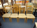 4 židle hnědé 